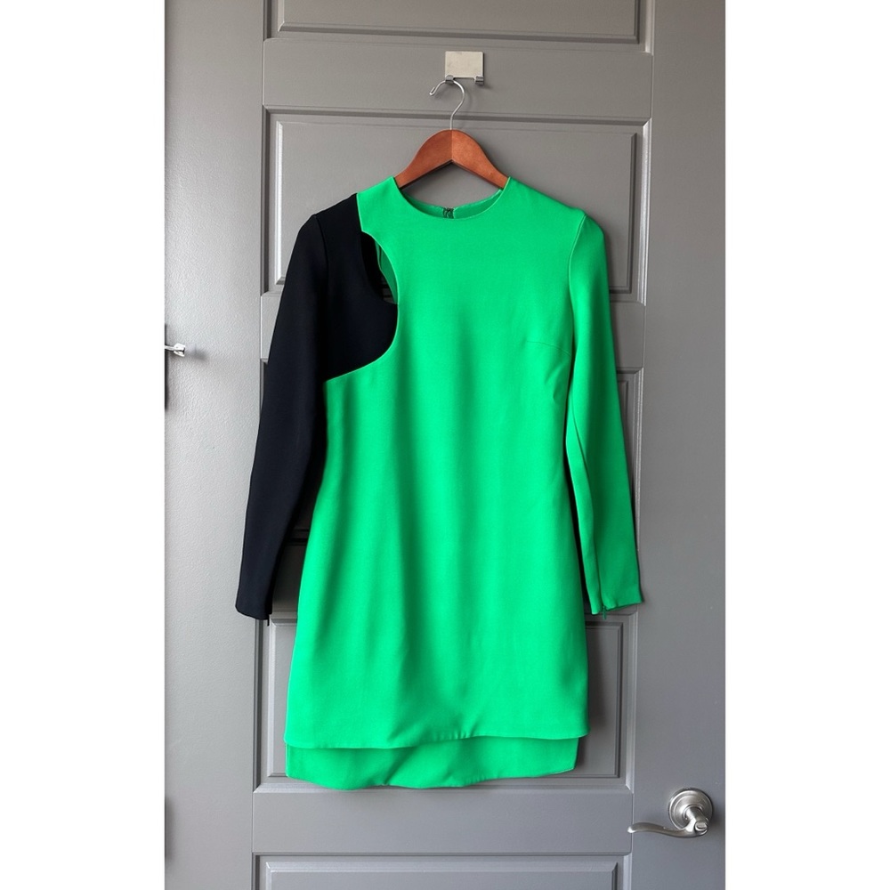 Versace runway green mini dress size 42 M 6